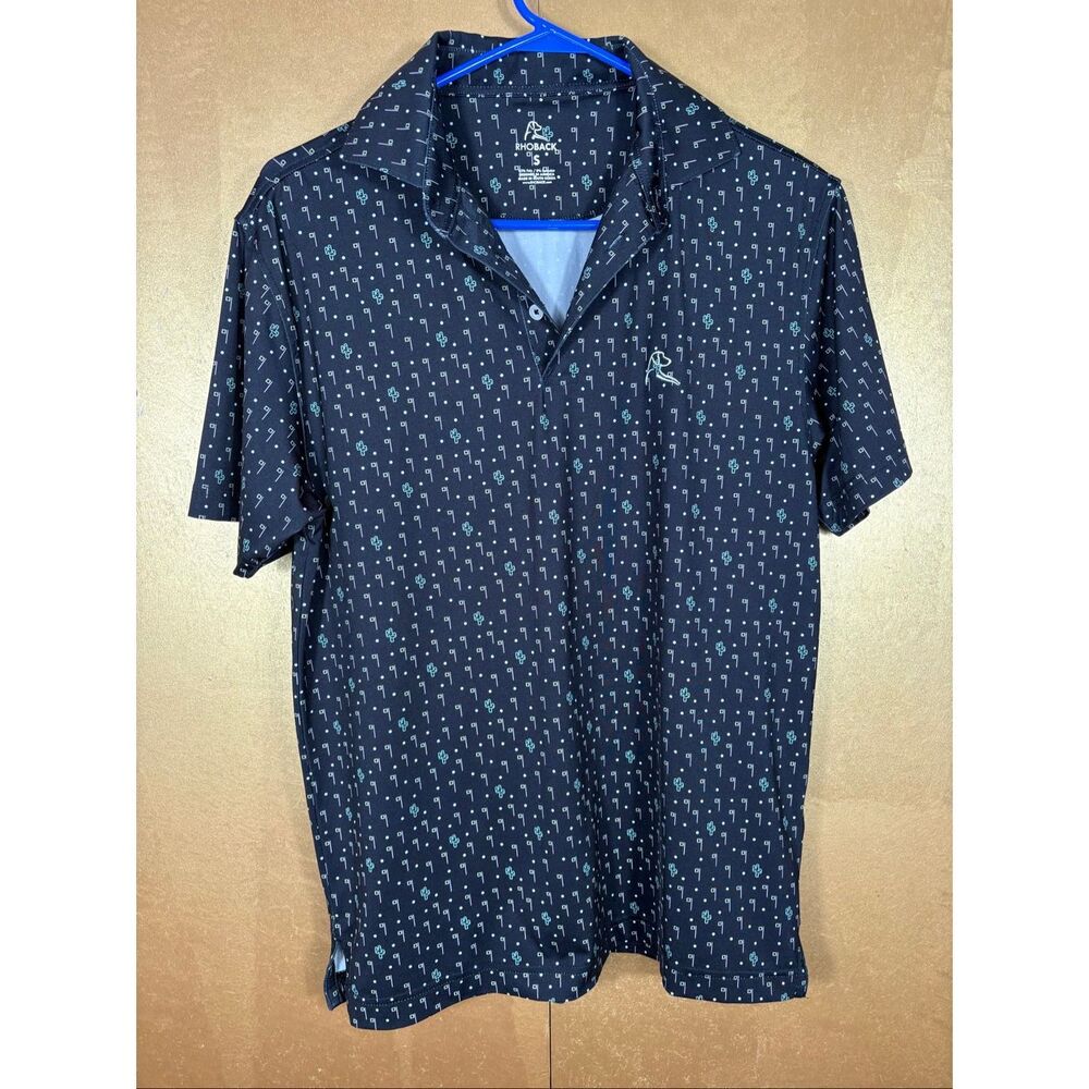 Rhoback printed polo shirt size S
